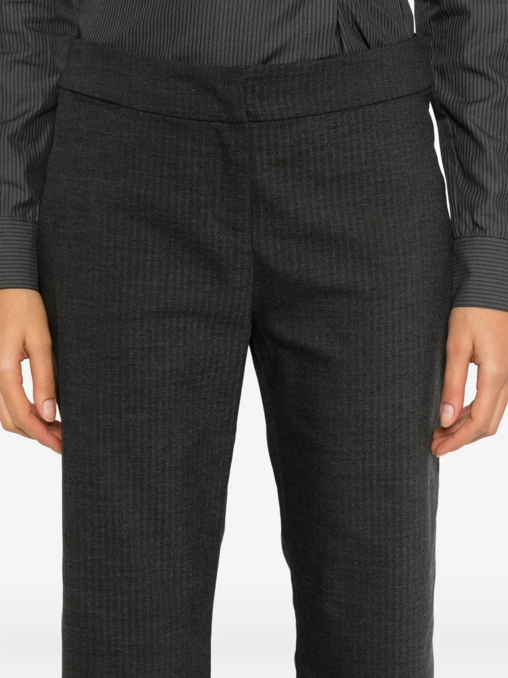 Shadow Slate Textured Straight Trousers