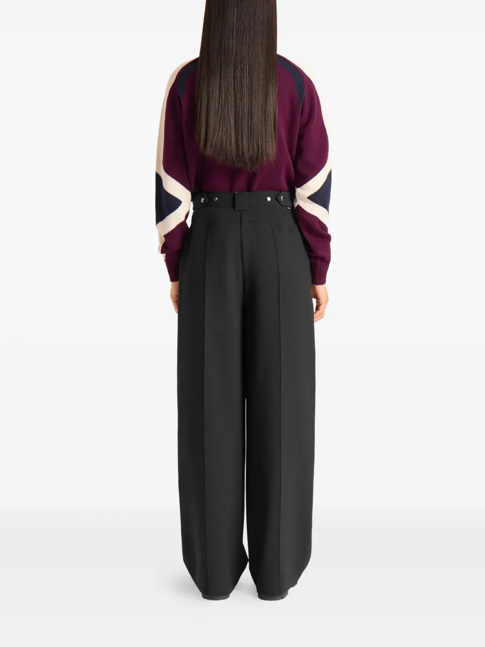Obsidian Shadow Exposed-Seam Trousers