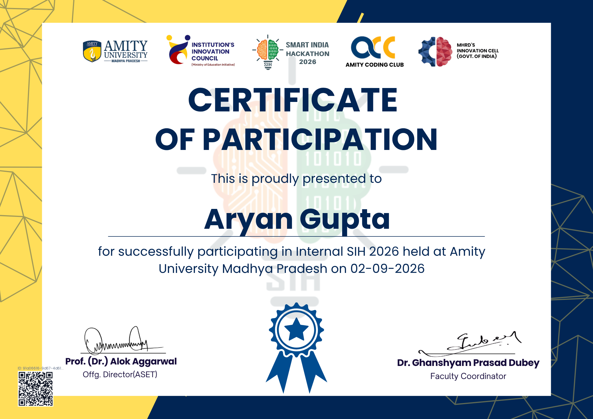 Certificate preview