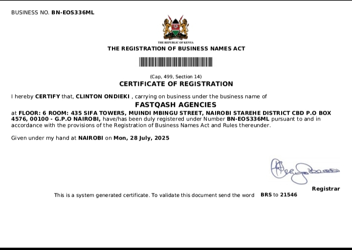 📜 Certificate of Registration ✍💯