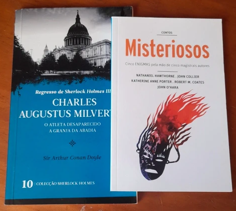 2 livros de Contos de mistério e enigmas