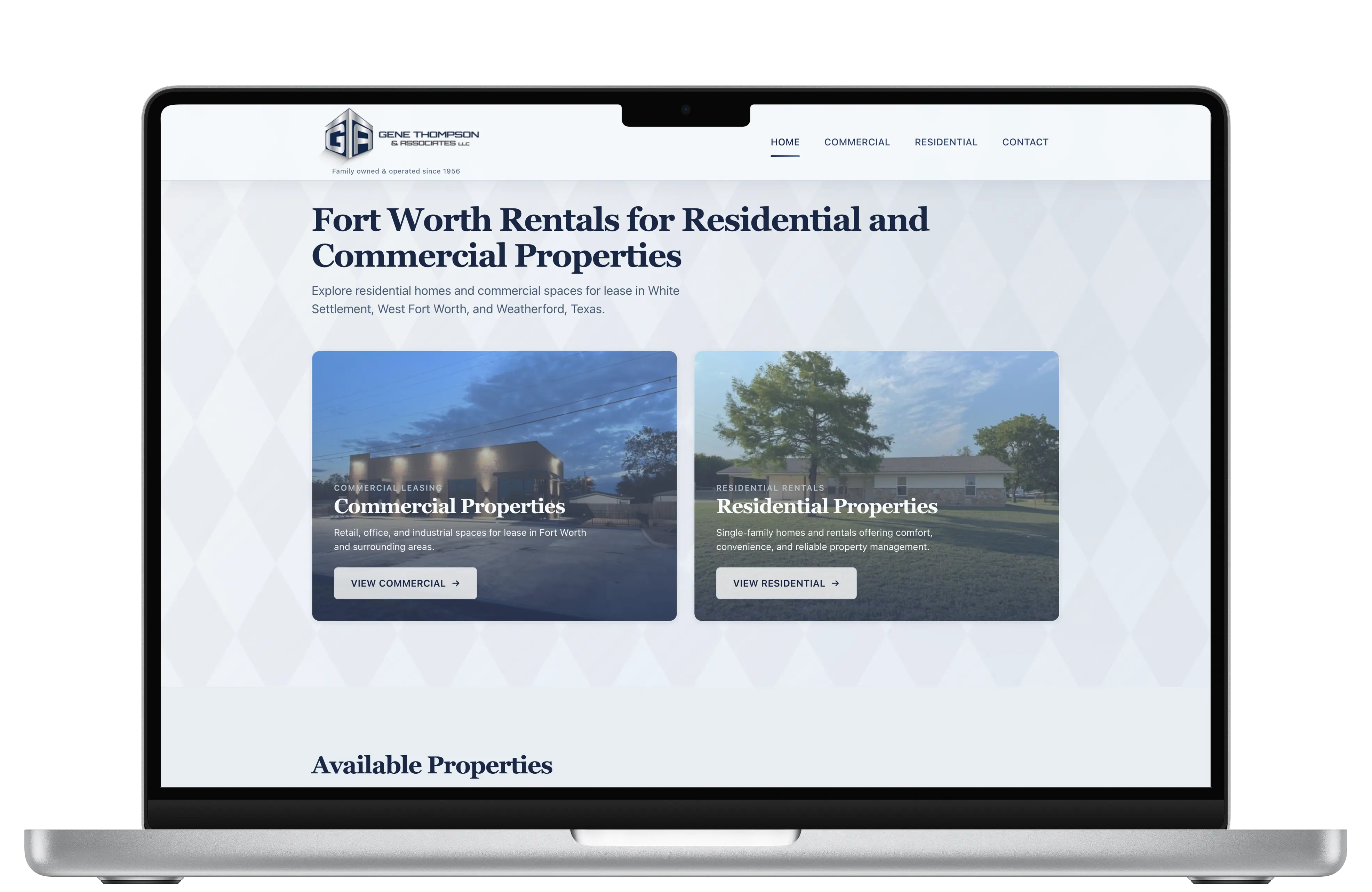 GTATX desktop and mobile website showcase