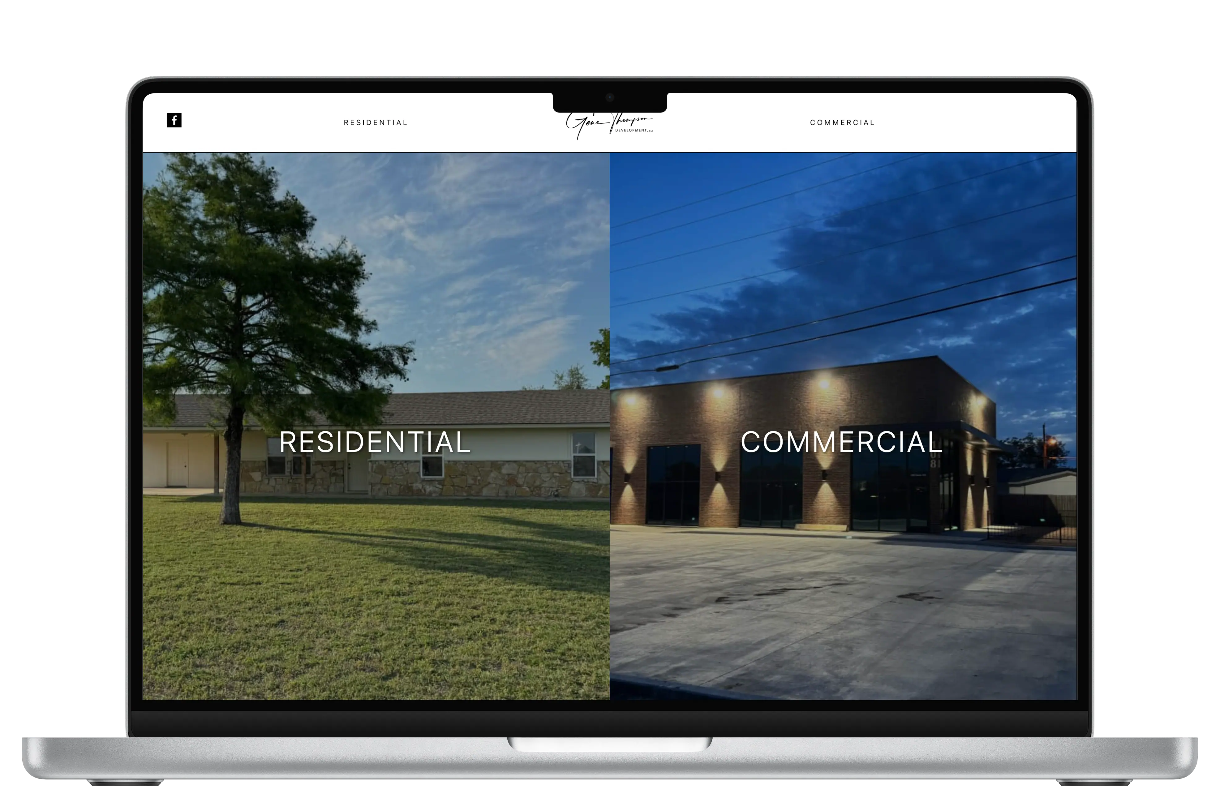 Gene Thompson Development desktop and mobile website showcase