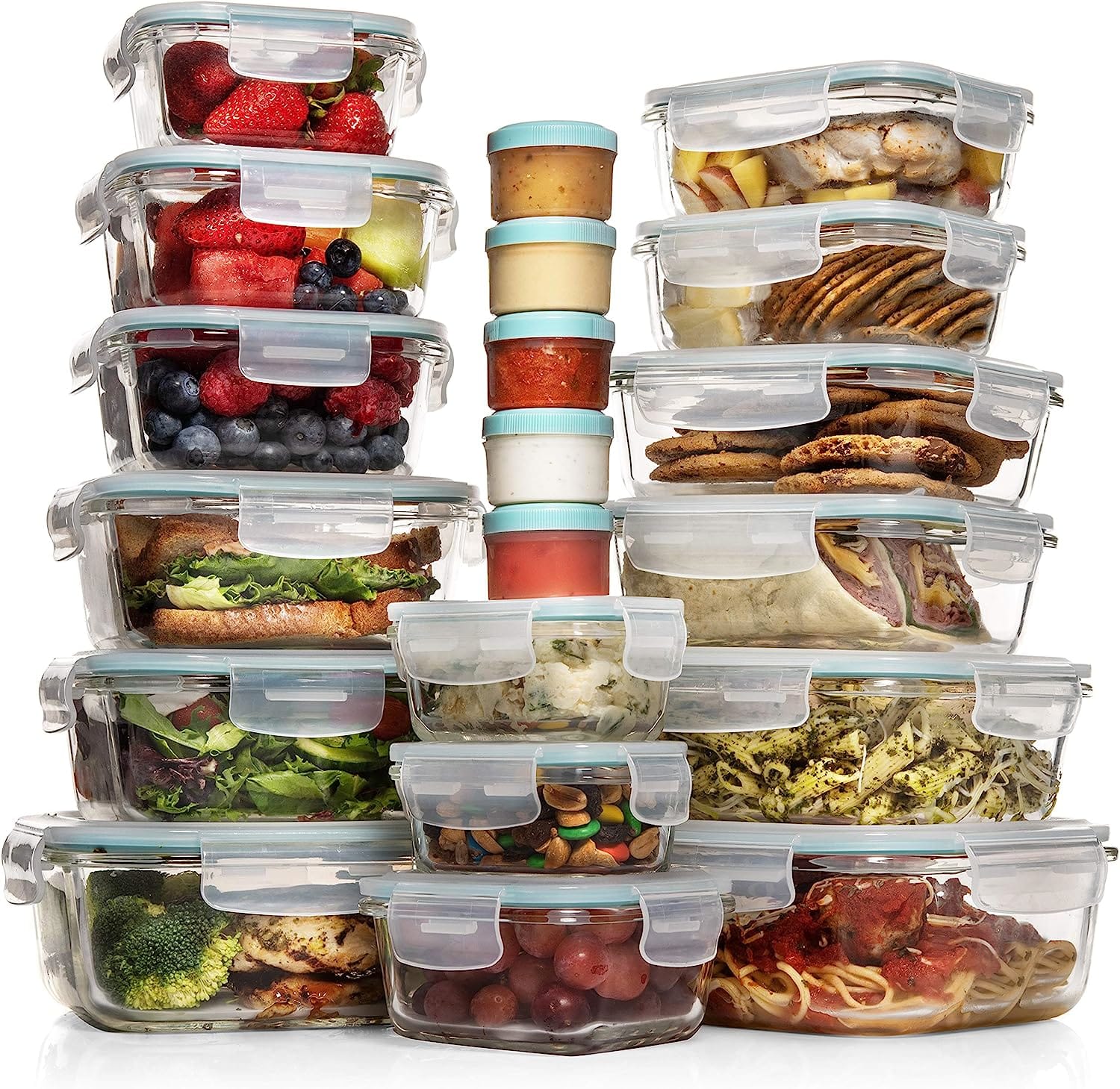 Rubbermaid Brilliance BPA Free Food Storage Containers with Lids, Airtight,  for Kitchen and Pantry Organization, New Set of 10 w/ Scoops