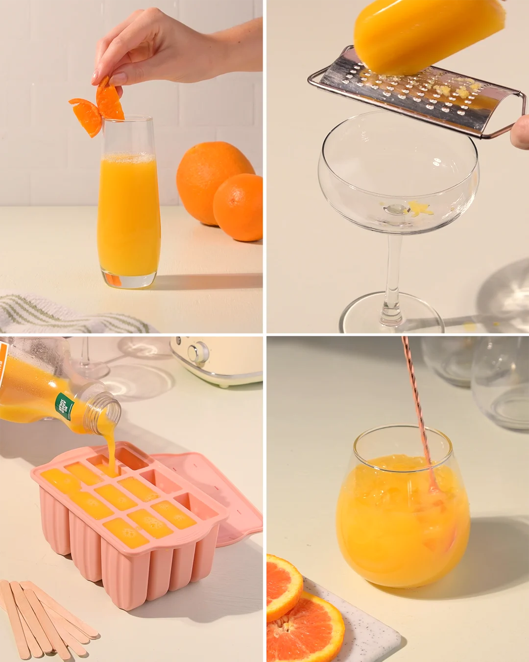 Holiday Mimosas to Make in An Ice Cube Tray