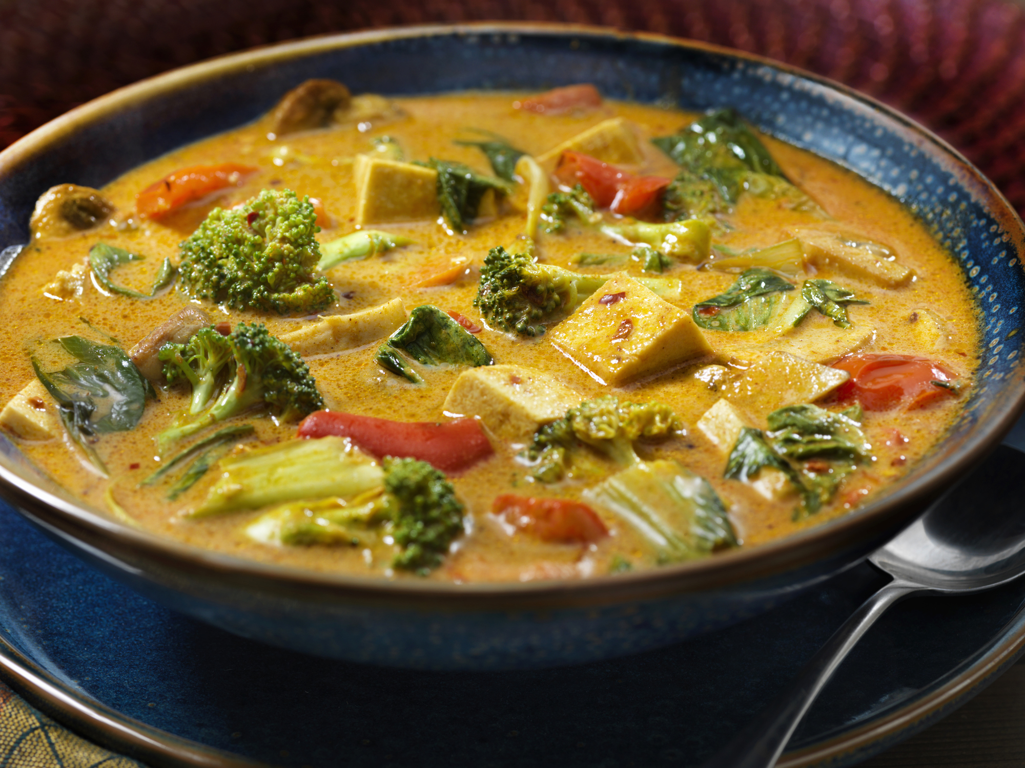 Tofu Curry Soup with Vegetables