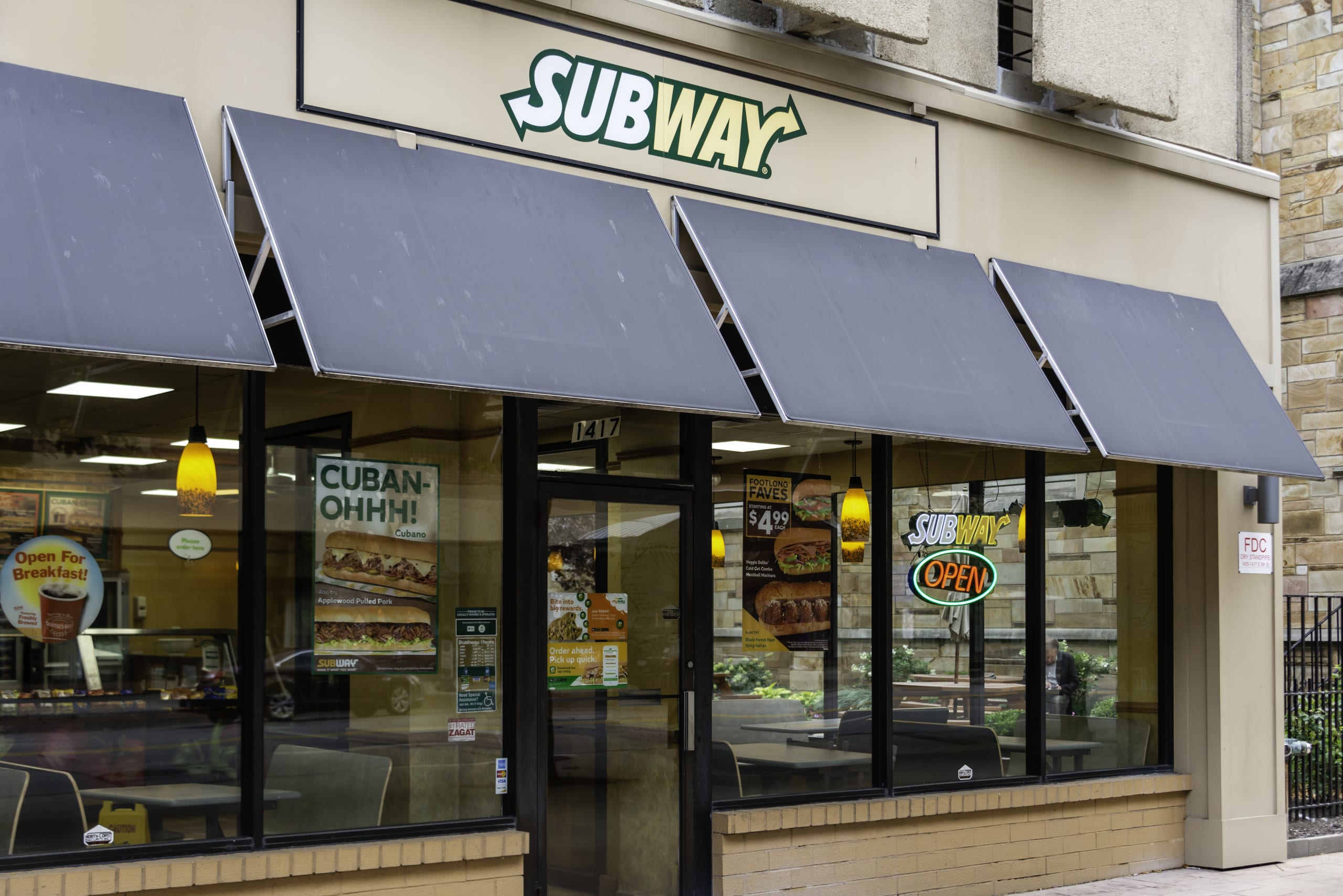 A Subway restaurant