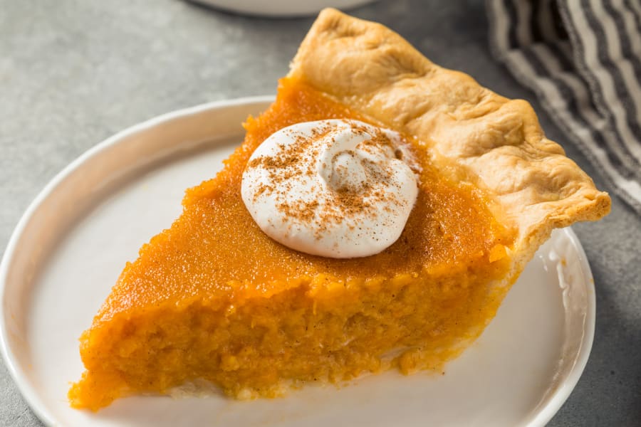 Homemade Sweet Potato Thanksgiving Pie Ready to Eat