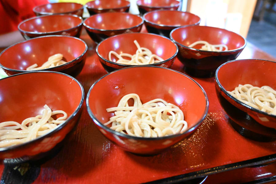 Wanko soba at Iwate Japan