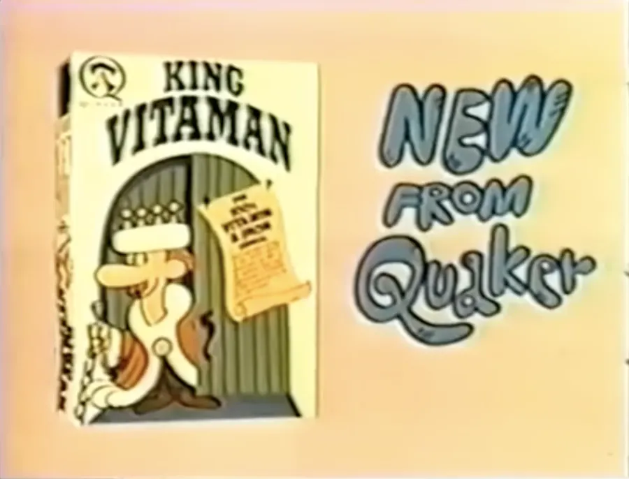 Box of King Vitaman cereal, from old commercial. Posted to YouTube Commercial Collections