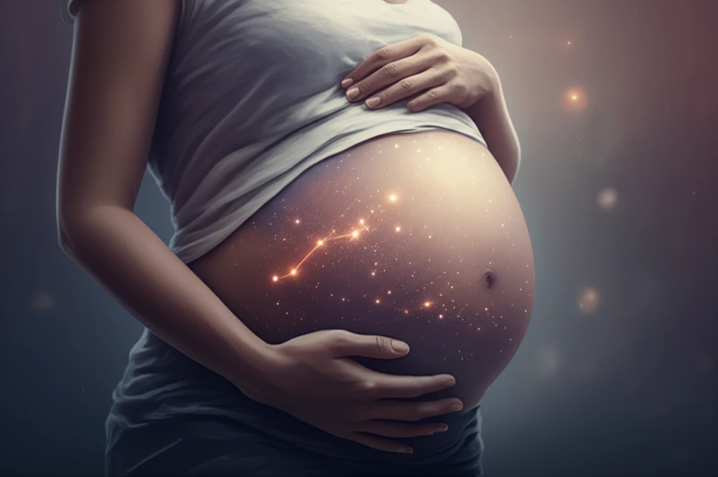 Surreal illustration symbolizing unique skin changes during and after pregnancy.
