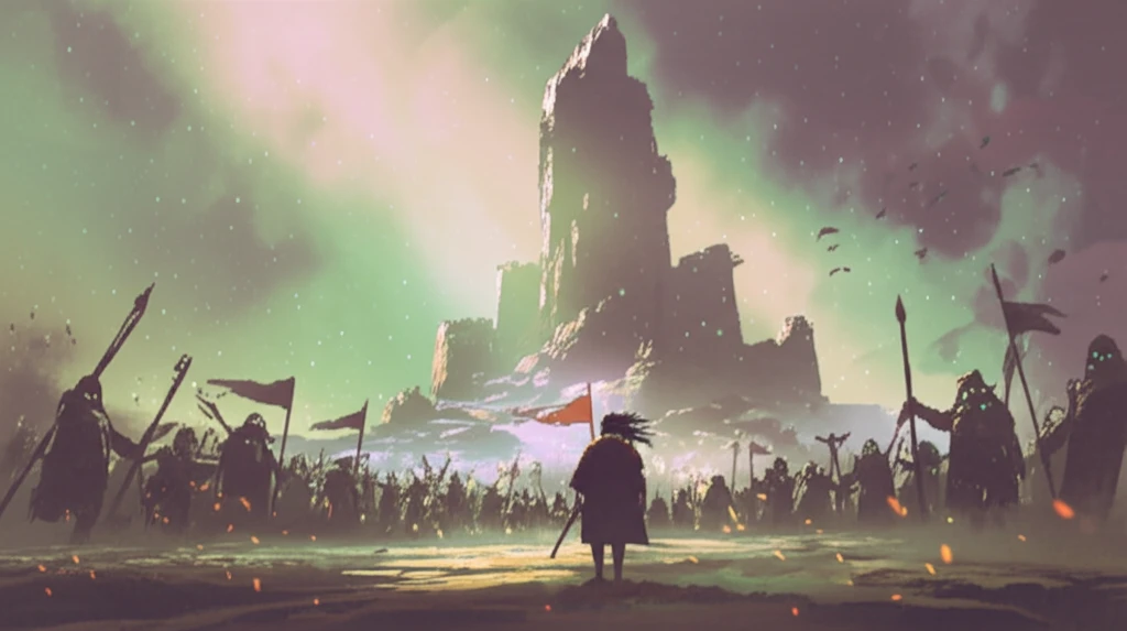 Epic battle between Imam Ali's celestial army and monstrous figures in 'Khavaran Nameh'