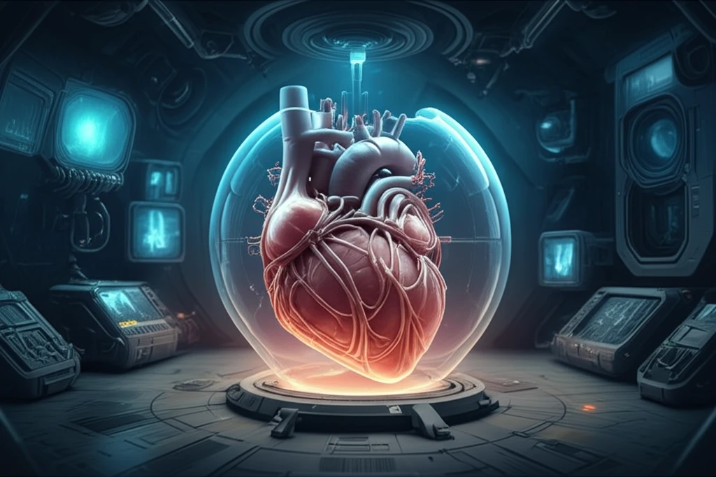 Glowing stem cells forming a heart valve in a lab