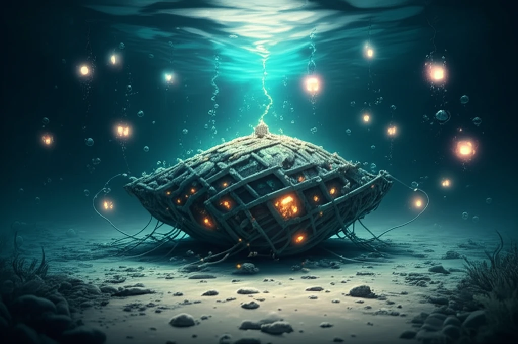 3D-printed sensor array detecting underwater object.