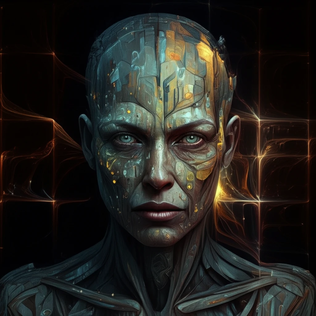 AI decodes human emotions through glowing facial networks.