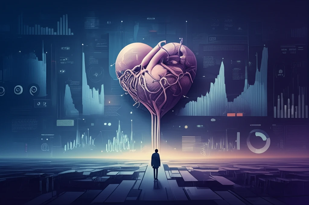 Diverging paths from a heart, symbolizing differing interpretations of scientific data.