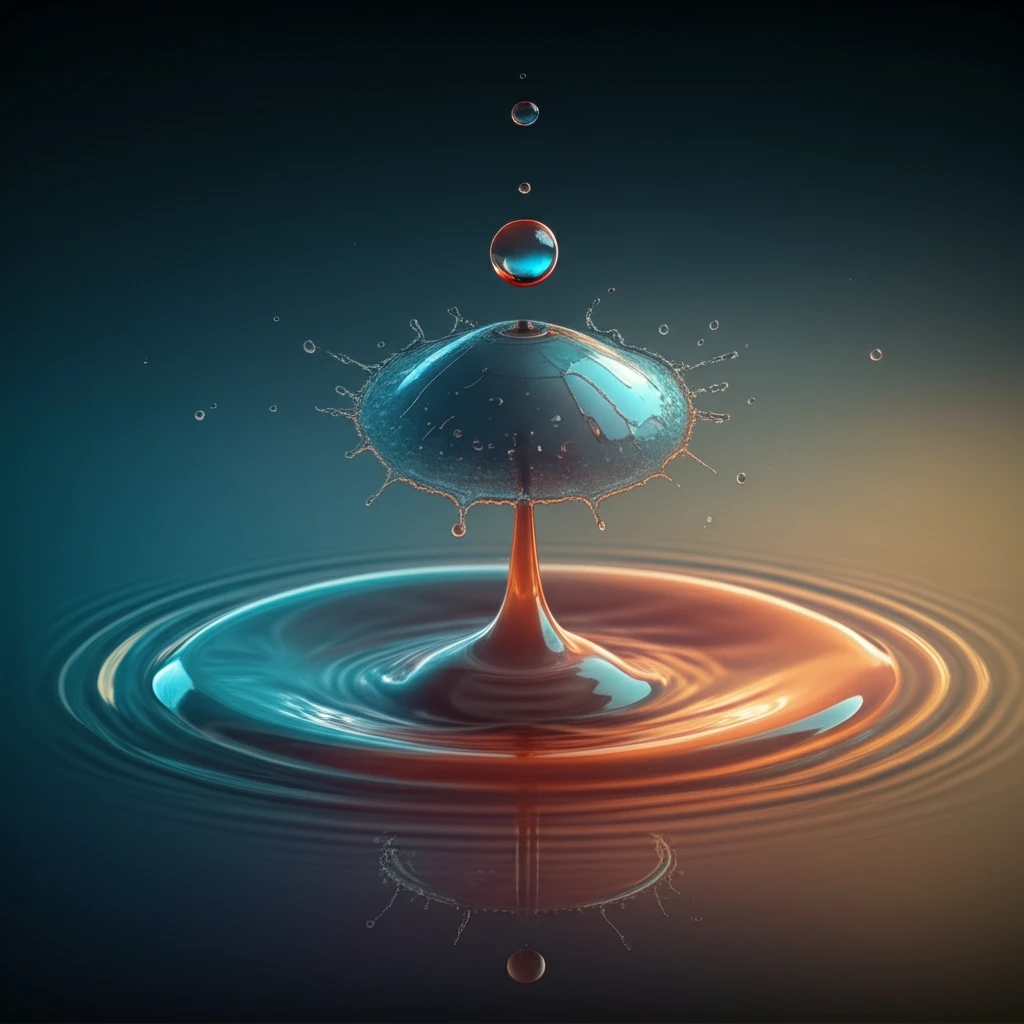 Adaptive grid simulation of water droplet impact.