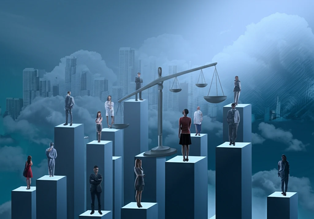Digital illustration depicting imbalanced data in medical research.
