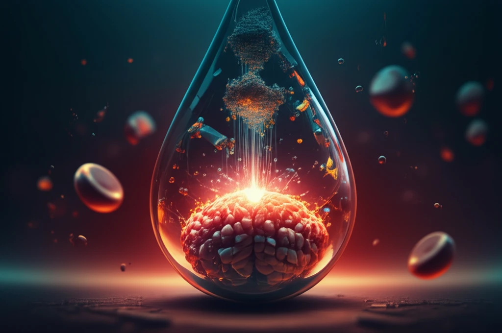 Surreal illustration of hemoglobin measurement using AI and photonic crystal.