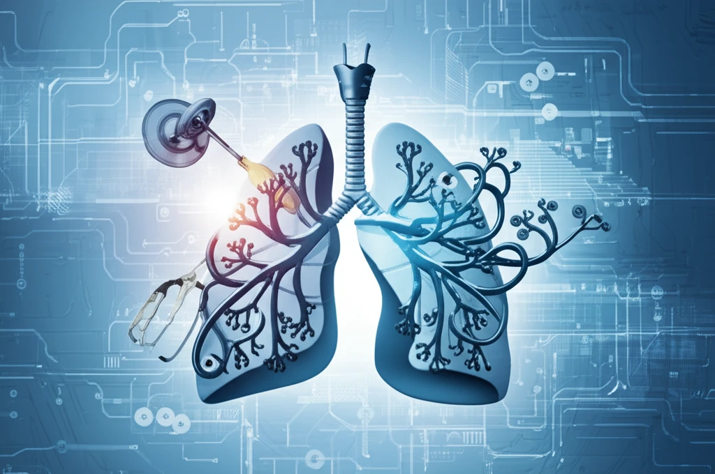 Conceptual image representing data-driven decision-making in COPD pulmonary rehabilitation.