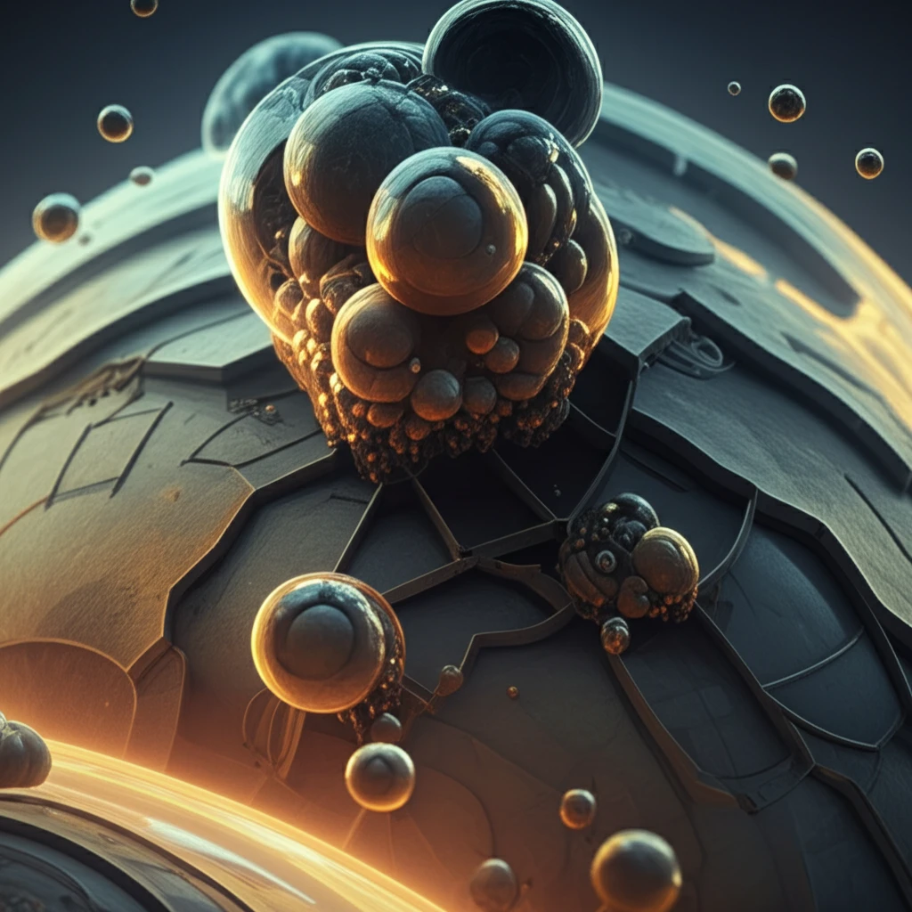Microscopic bubbles bursting on a high-temperature ceramic composite.