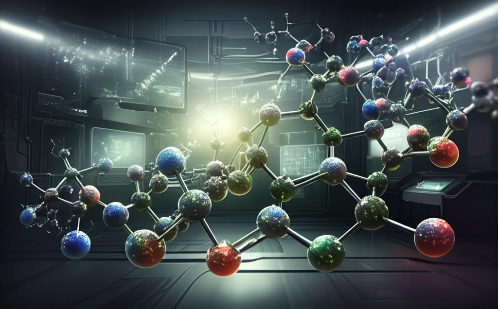 Digital illustration of triaminotriborane(3) molecule with interconnected boron chains and multiple bonds in a futuristic lab setting.