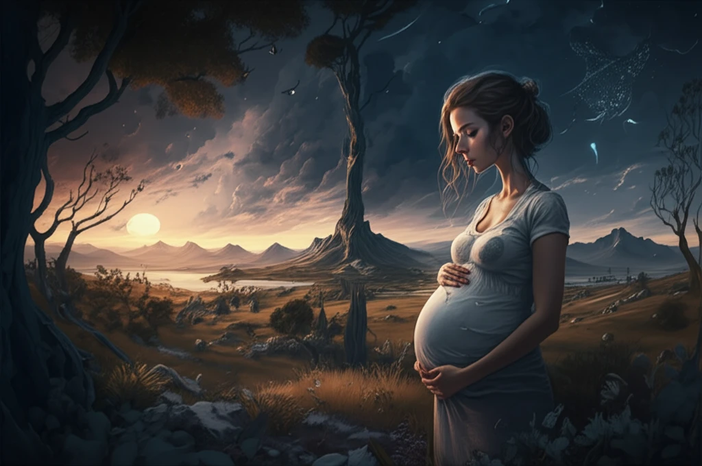 Surreal illustration of pregnancy dietary choices in New Zealand.