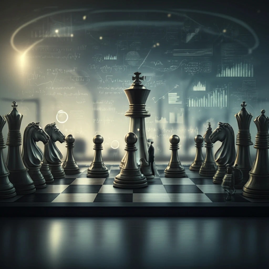 Surreal boardroom illustration symbolizing director strategy and collusion.