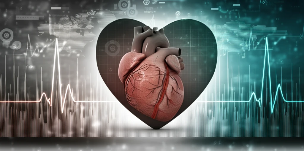 Heart with Stress Test Graph: Visualizing Cardiac Risk