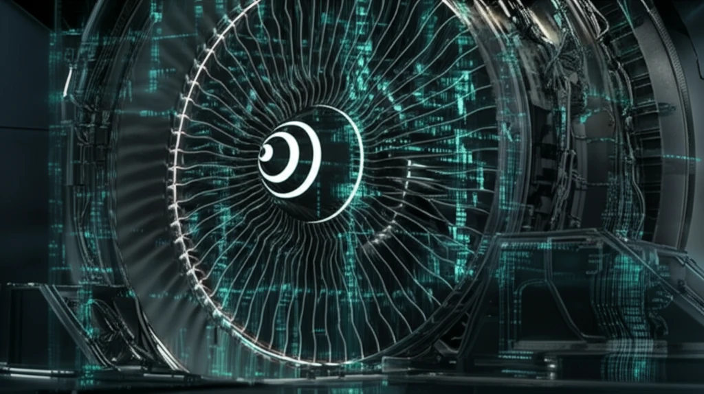 Aero-engine compressor with AI diagnostic overlay