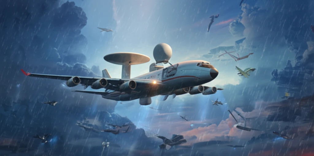Research aircraft using radar to study clouds