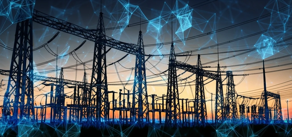 AI-enhanced power grid with fused visual and thermal data.