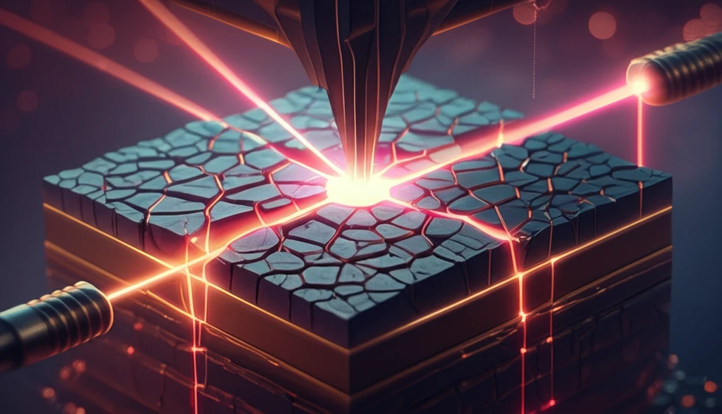 Laser shock peening on brass, showing dynamic microstructural changes.