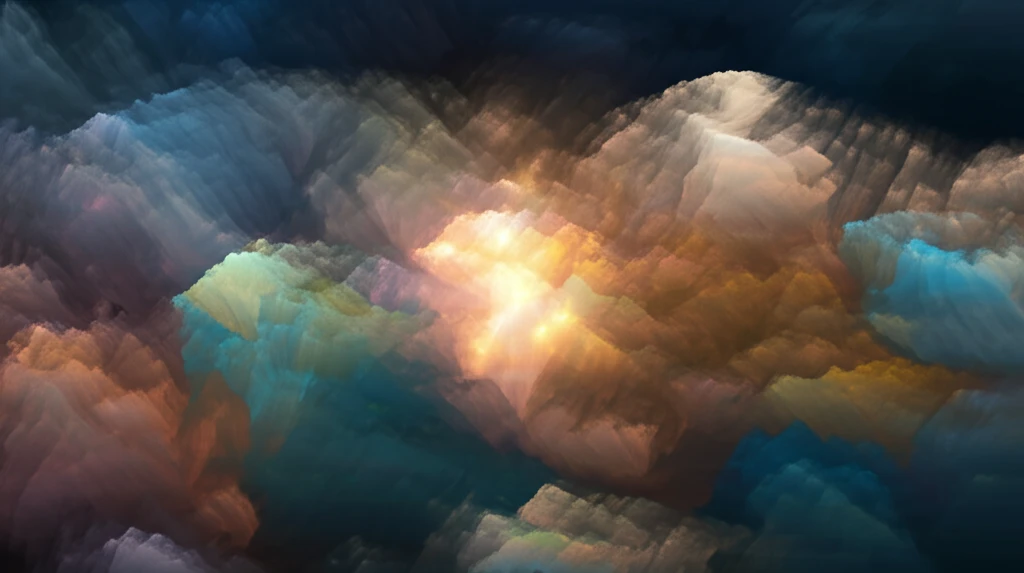 A surreal illustration representing translated sound waves reaching a child's ear, symbolizing improved hearing through adapted auditory tools.