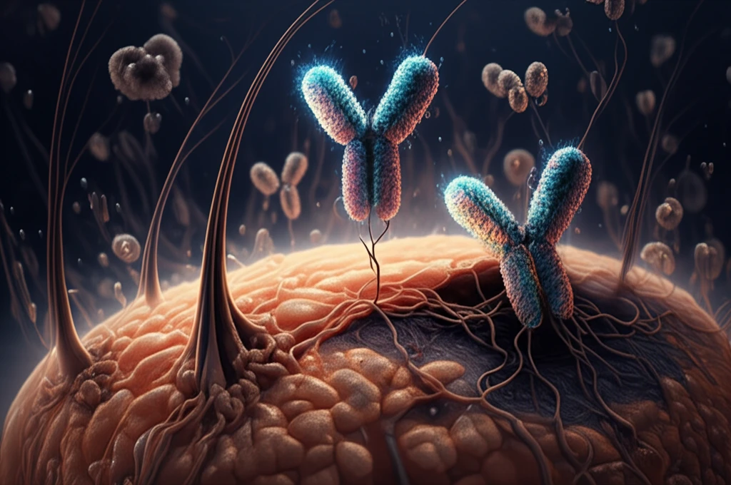 Glowing antibodies protecting damaged skin in bullous pemphigoid