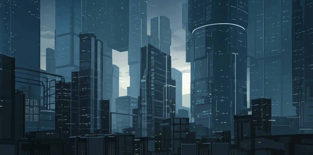 Futuristic cityscape constructed with cold-formed steel.
