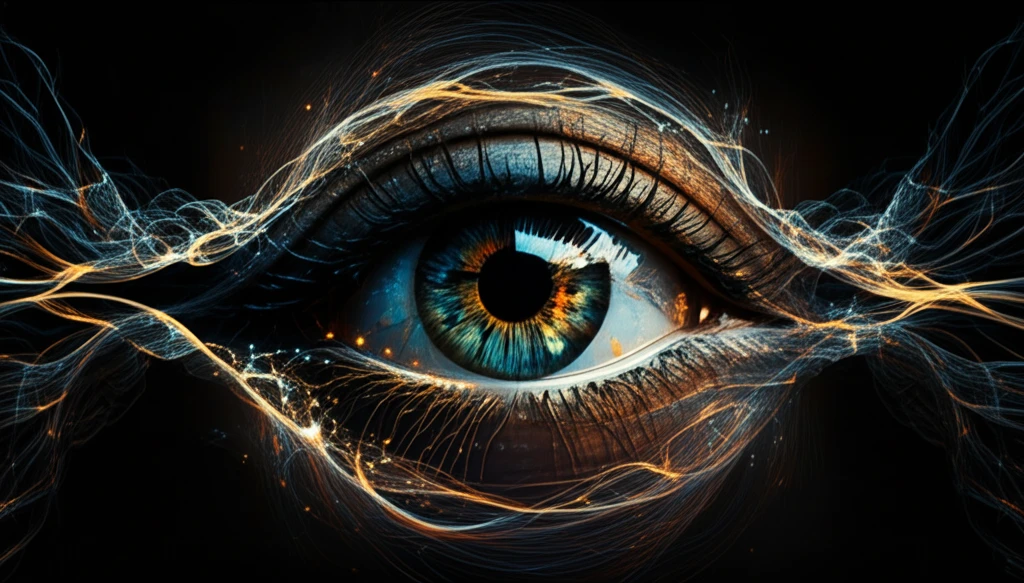 Protected Eye: A digital illustration symbolizing neuroprotection in glaucoma treatment, featuring a stylized eye and glowing neural pathways.