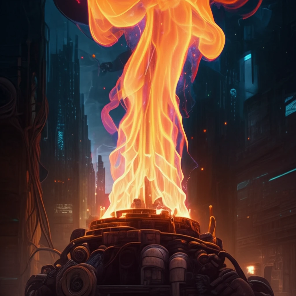 A vibrant, stable flame symbolizes clean energy solutions for a pollution-free future.