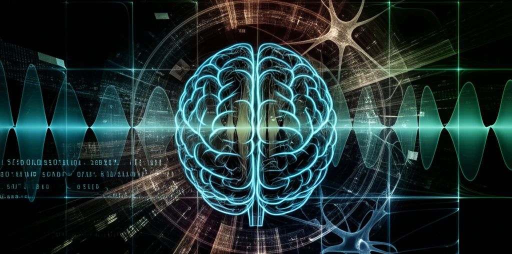 Interconnected neural networks in a brain.