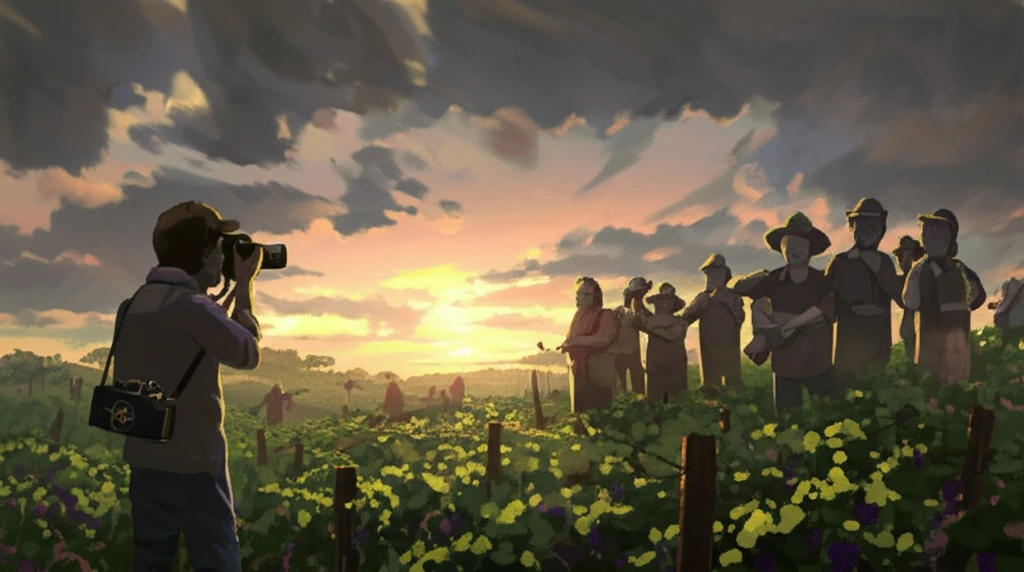 Photographer documenting farmworkers during the California Grape Strike.