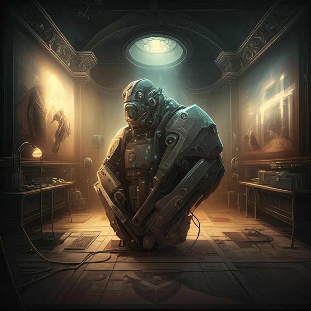 Ancient murals transformed by near-surface lighting, showcasing enhanced realism.