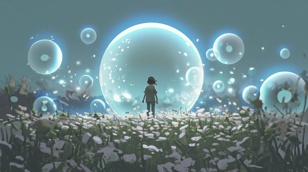 A child surrounded by glowing orbs, symbolizing hope and medical advancements in managing Diamond-Blackfan anemia.