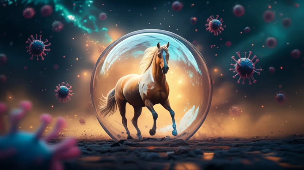 A horse protected by a vaccine against the West Nile Virus