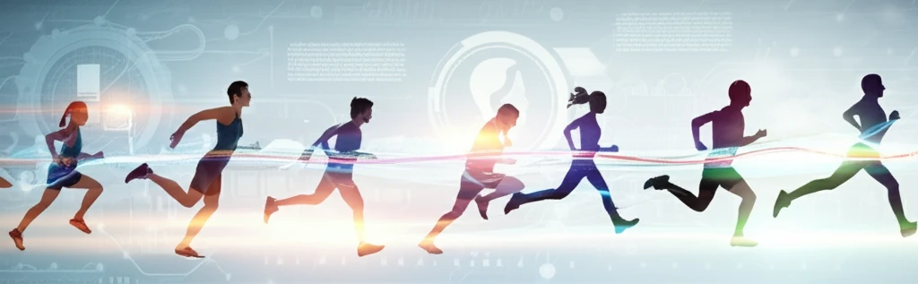 Symbolic image of health transformation through exercise in HIV/AIDS.