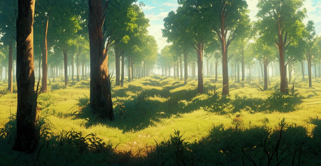 Thriving Eucalyptus Plantation with Strategic Weed Control