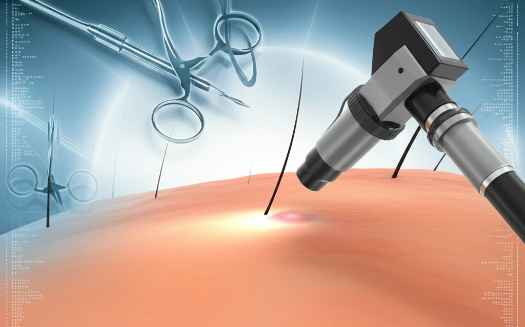 Dermatoscope revealing hidden melanoma features.