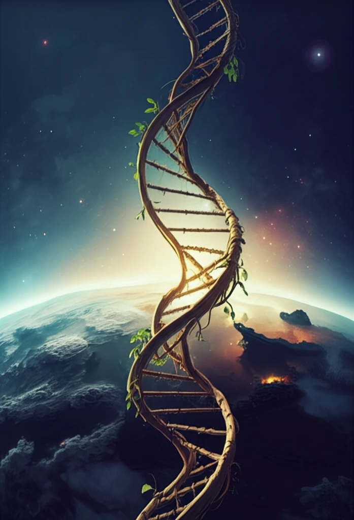 Interwoven plant roots forming a DNA double helix representing the organic structure of bio-based polymers and their potential for sustainability.