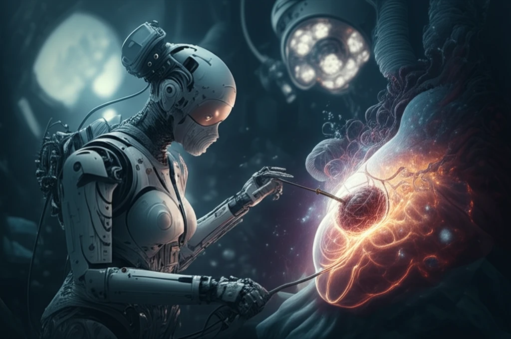 Robotic Surgery: A beacon of hope in cancer treatment, symbolizing innovation and precision.