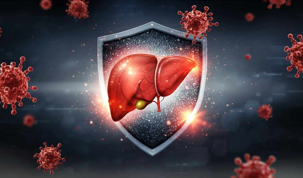 A vibrant, healthy liver protected by astaxanthin.