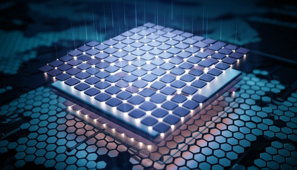 Nickel-cobalt oxide nano-sheets in a high-tech supercapacitor device for clean energy storage.